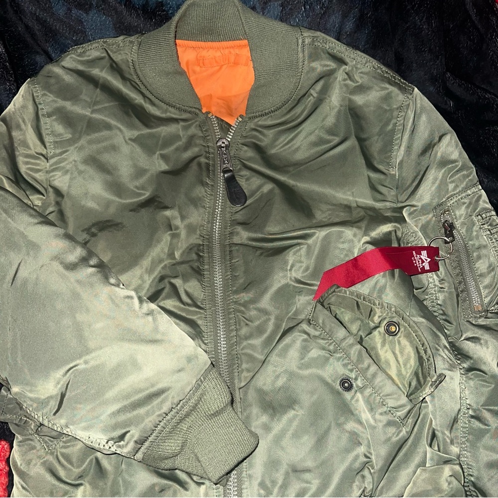 Alpha Industries Olive Bomber Jacket